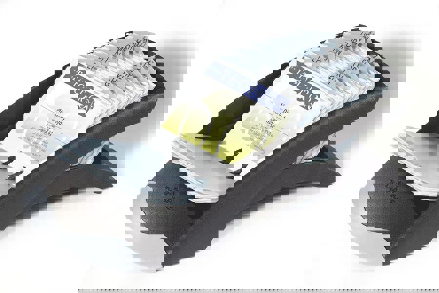 Durable VISIFIX 200 Card Business Card Holder File | Pockets & A-Z Index | Black