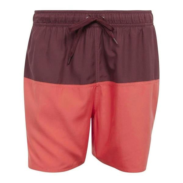 Adidas Mens CLX Colour Block Mesh Swim Shorts - Red - 