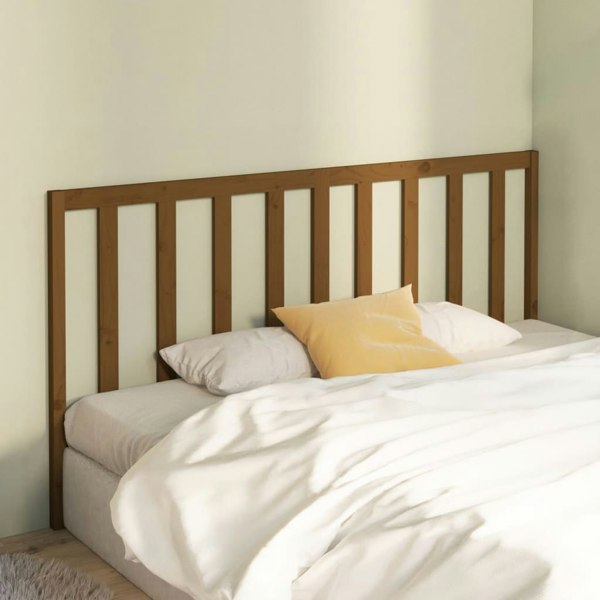 Berkfield Bed Headboard Honey Brown 206x4x100 cm Solid Wood Pine