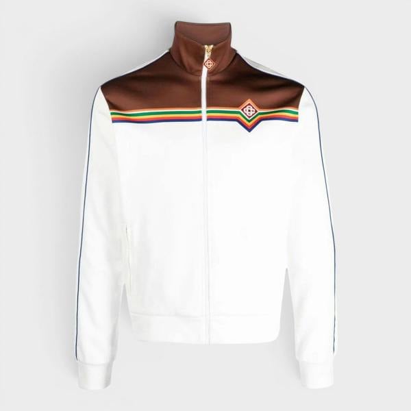 Casablanca Printed Tricot Track Top White