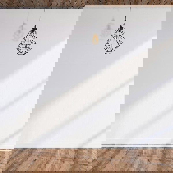 Milagro Colin Black Pendant Lamp 1XE27 Hand Made Matt Black Cage Style Lamps Creating Industrial Chic