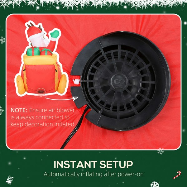 Inflatable Santa Claus on Sleigh