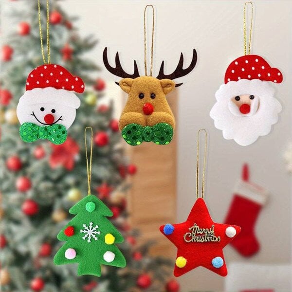 smartbies 60 LED Pre-Lit Birch Twig Tree with Birds & 10 Piece Christmas Pendant Set
