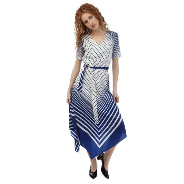 Boss Womens Divanka Casual Dress - Blue/White