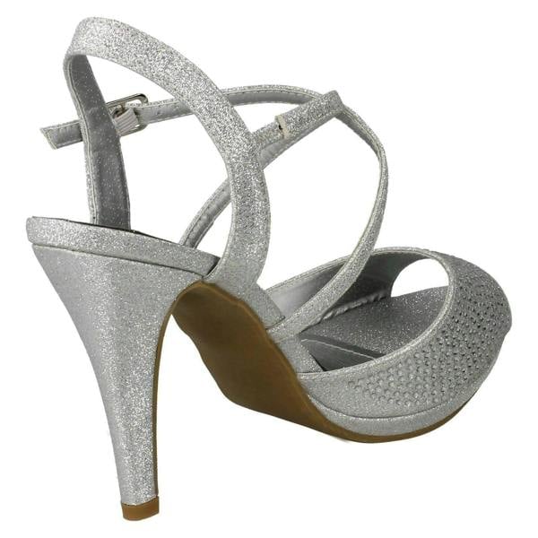 Anne Michelle Ladies Anne Michelle Diamante Buckle Strap Sandals