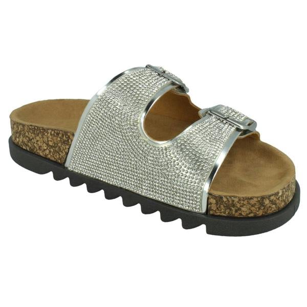 Spot On Ladies Spot On Wide Fit Slider Sandals F12009