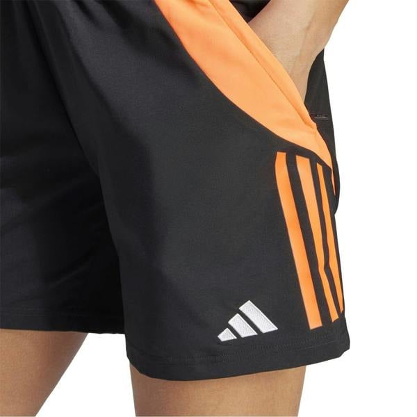 Adidas Womens/Ladies Tiro 24 Football Shorts - Black/Solar Red - 