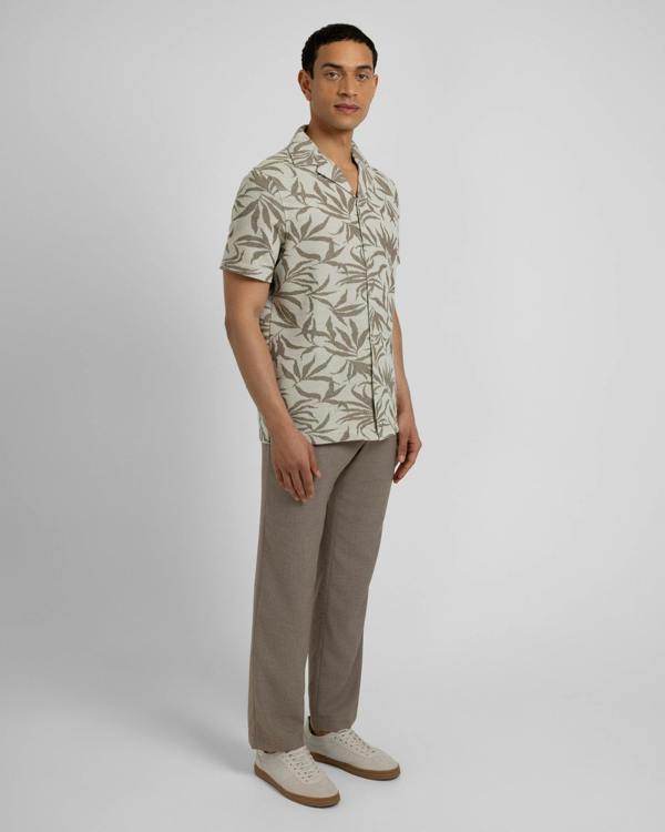 Steel & Jelly Oval - Leaf Jacquard Short Sleeve Shirt