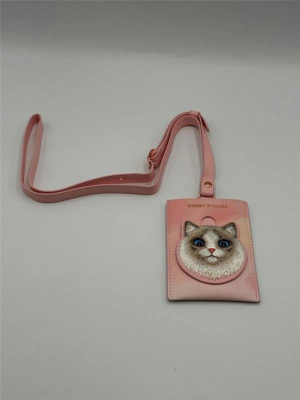 Nimmy Friends Nimmy Big Eye Cute Pet Ragdoll Cat Face Card Sleeve Holder Pink - N-XDY-KT-07-D