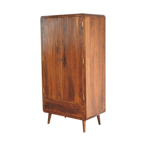 Artisan Furniture Curved Chestnut Wardrobe
