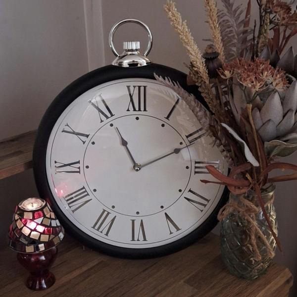 Sil Vintage Pocket Fob Watch Style Wall Clock
