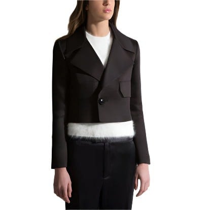 Bally Womens Cropped Blazer in Black