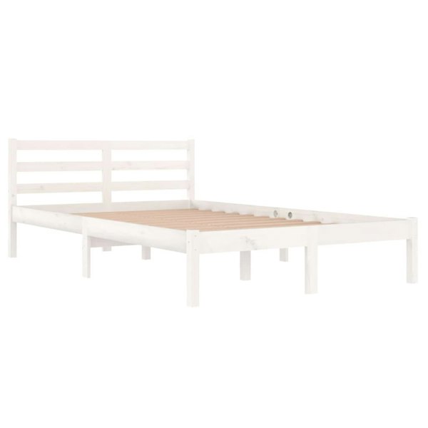Berkfield Day Bed Solid Wood Pine 120x200 cm White