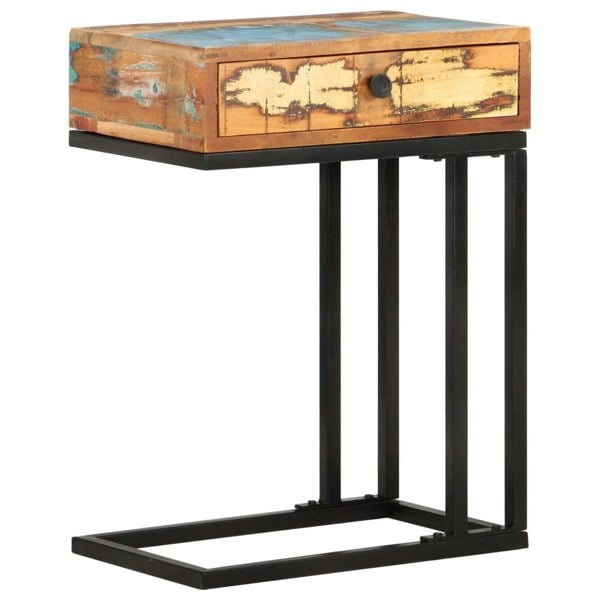 Berkfield U-Shaped Side Table 45x30x61 cm Solid Reclaimed Wood