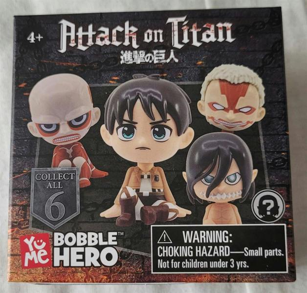 Attack on Titan YuMe Bobble Hero Mystery Figure Blind Box  (ONE random box supplied)