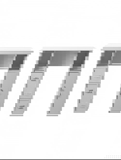 Dorel Home Maryland Desk with 3 Drawers and 1 Door White