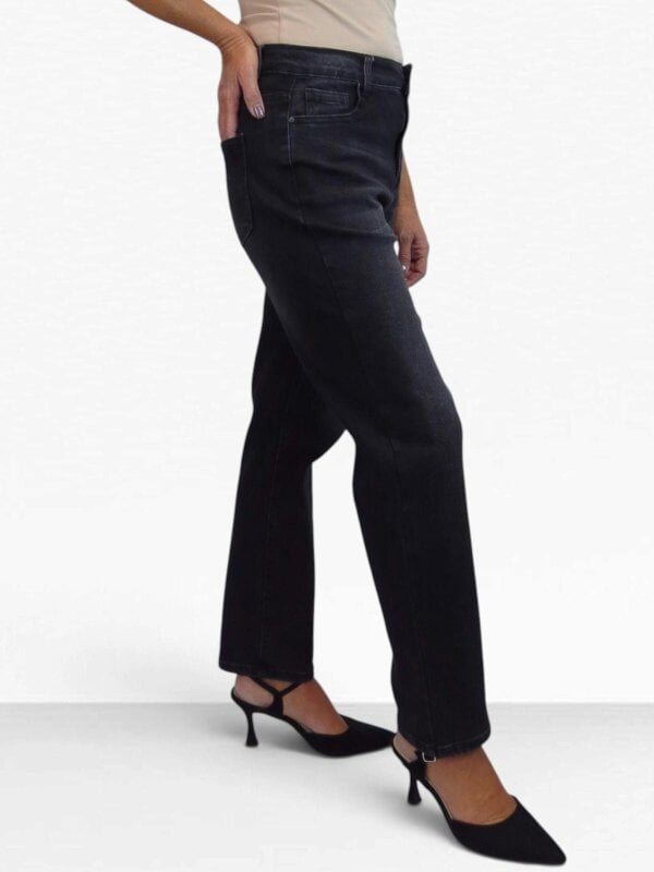 Paulo Due Women's High Waist Slim Straight Leg Stretch Denim Jeans
