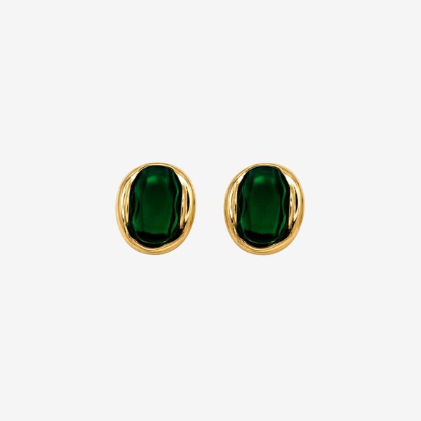 Uchi & Soto Enso Green Stone Stud Earrings