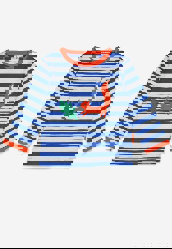 Organic Squirrel Applique Long - Sleeved T-Shirt - Toby Tiger