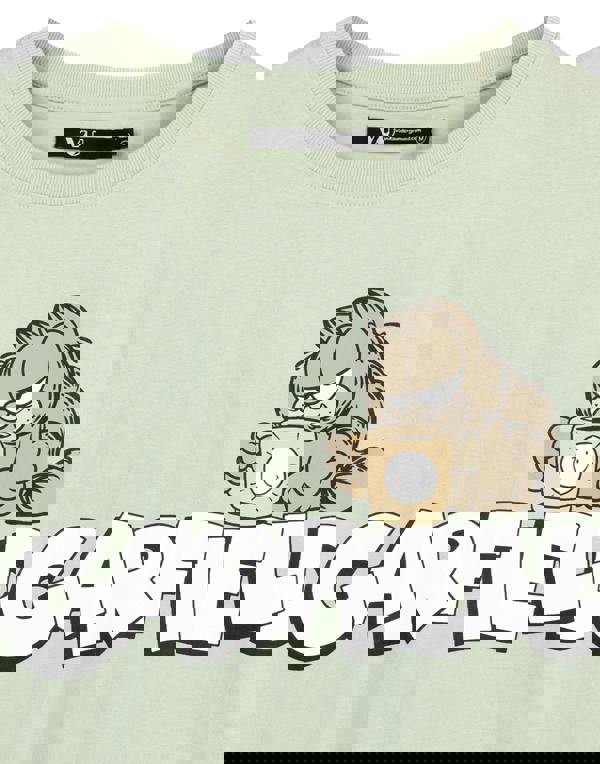 Garfield Womens Green All-Over Print Short Sleeve Long Leg Pyjama Set