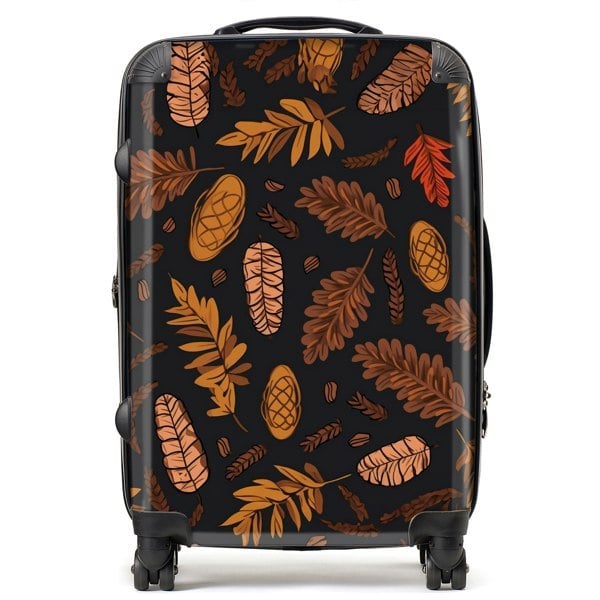 Warren Reed Autumn Leaves And Pinecones Suitcase