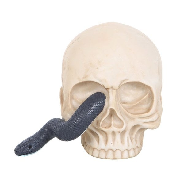 Serano Skull Ornament with Snake