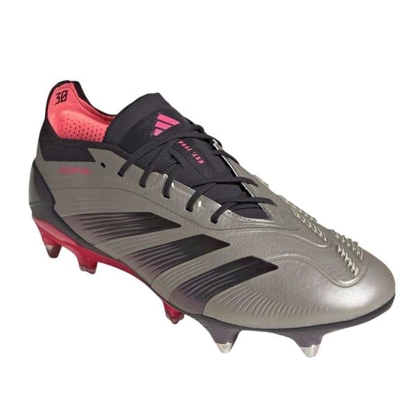 Adidas Unisex Adult Predator Soft Ground Football Boots - Silver/Black - 
