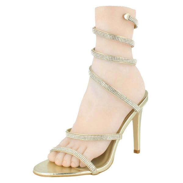 Anne Michelle Ladies Anne Michelle Strappy Diamante Heels
