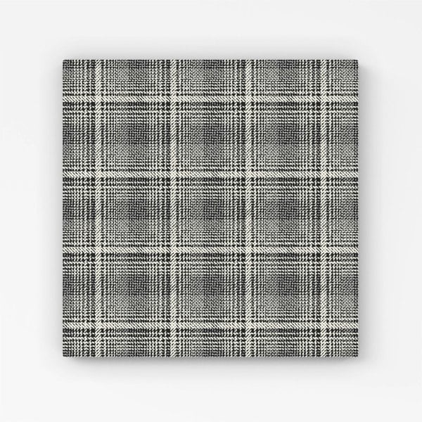 Warren Reed Monochrome Textured Checked Pattern Canvas