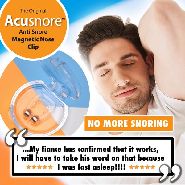 Acusnore Anti Snore Snoring Kit (Anit Snore Ring, Mouthpiece & Nose Clip)