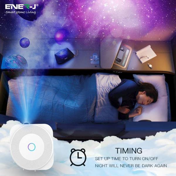 ENER-J LED Galaxy Star Projector Lamp with Nebula, App & Voice Control Night Light for Kids Bedroom & Home Theatre, Christmas Gift