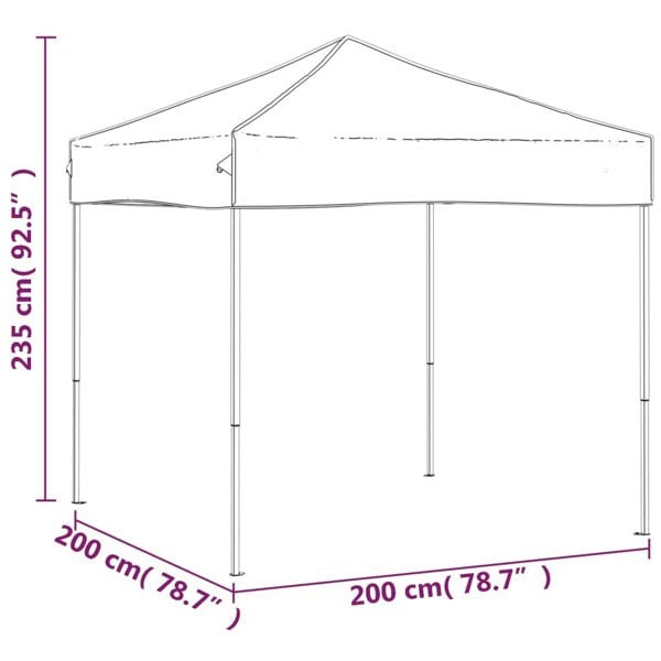 Berkfield Folding Party Tent Anthracite 2x2 m
