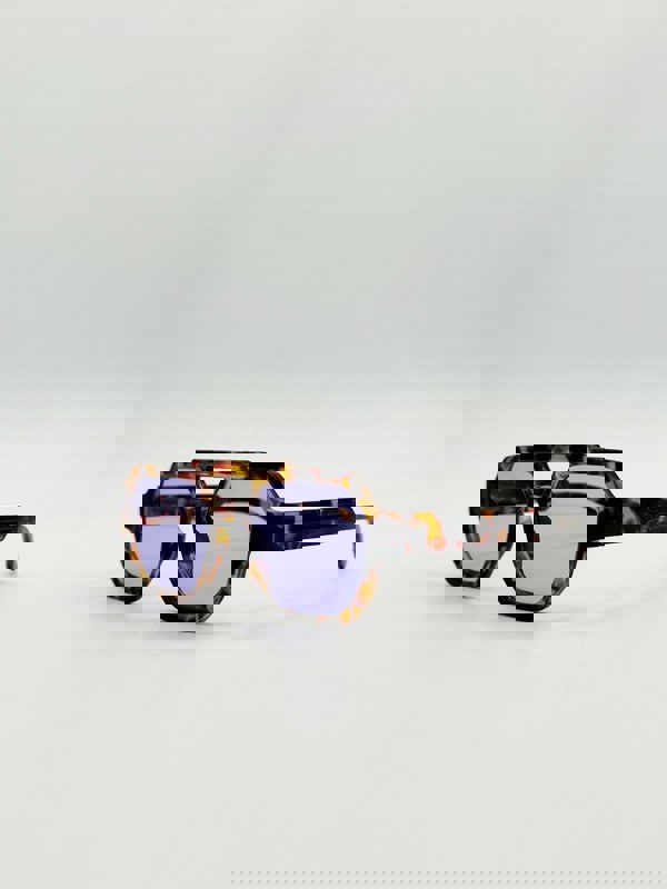 SVNX Angular Navigator Sunglasses in Leopard Print