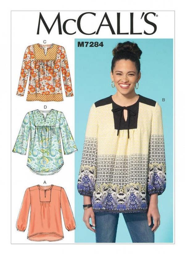 McCalls 7284 Paper Sewing Pattern – Women's Top, Easy