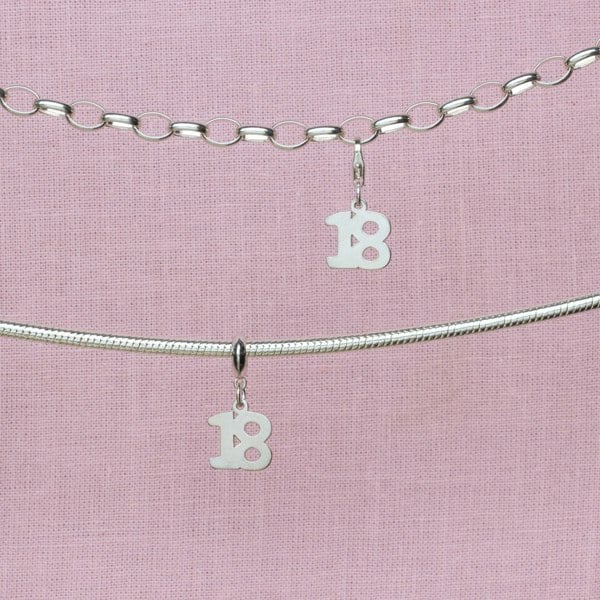 Sterling Silver 18 Charm - MYLEE London