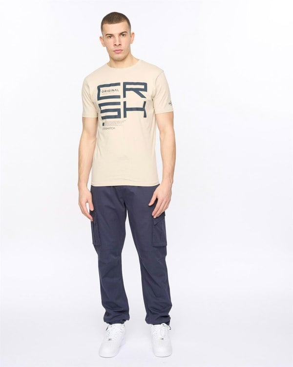 Crosshatch Sidemoore Cargo Pants Navy
