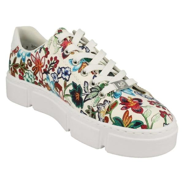 Rieker Ladies Sneakers By Rieker Lace Up Trainers N59L1
