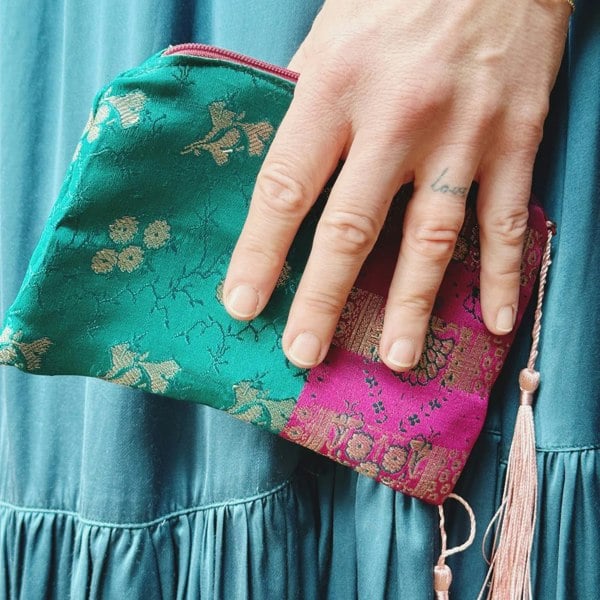 Raha: The Chic Pouch Made From Repurposed Silk Saris