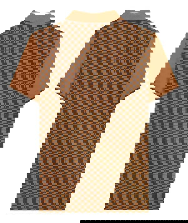 Lambretta Mens Checkered Casual Retro Mod Ska Black Polo Shirt