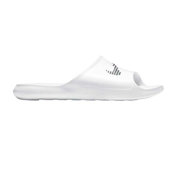 Nike Mens Victori One Swoosh Sliders - White/Black - 