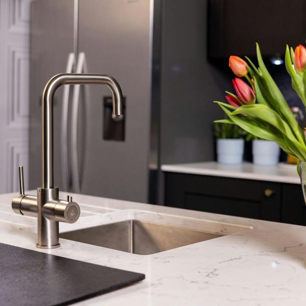 Flode Vier | 4 in 1 Instant Boiling & Filtered Cold Water Tap | Brushed Nickel Finish