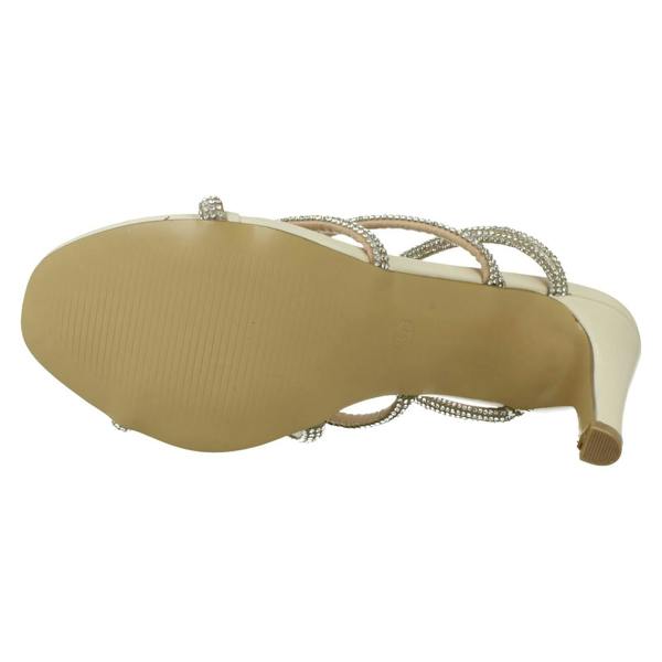 Anne Michelle Ladies Anne Michelle Diamante Ankle Straps High Heel Sandals F12117