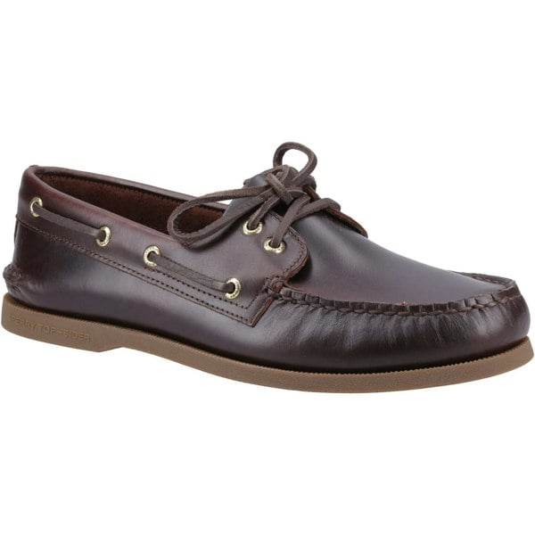 Sperry Authentic 2 Eye Leather Men's Amaretto Boat Shoes