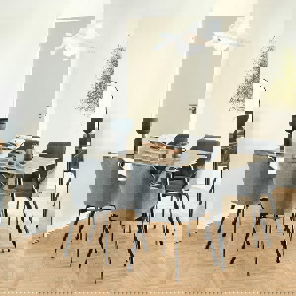 Furniture To Go Wicklow Ceramic Dining Table Brown/Black