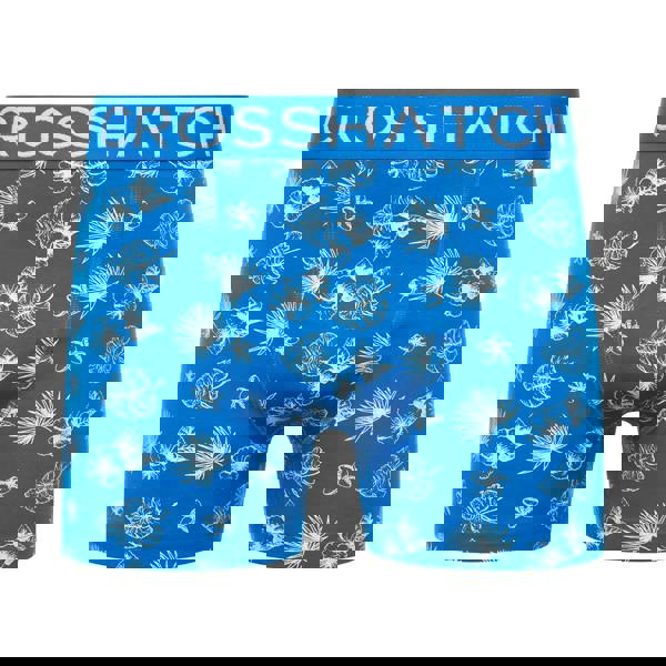 Crosshatch Mens Hovland Boxer Shorts (Pack of 3) - Directoire Blue - 