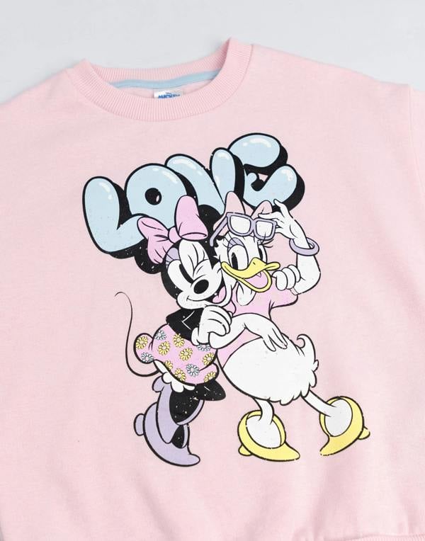 Vanilla Underground Disney Minnie Mouse Girls Pink Minnie Sweatshirt and Joggers Set