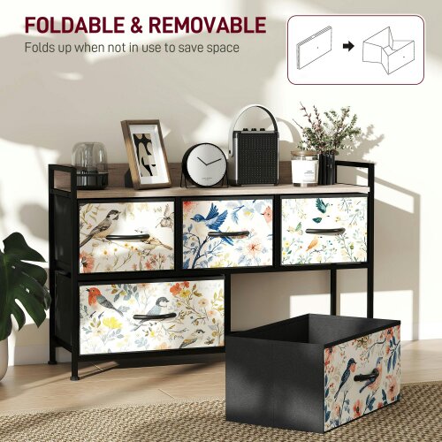 Wyld Haus Tonona Wooden White 5 Drawer Storage Chest