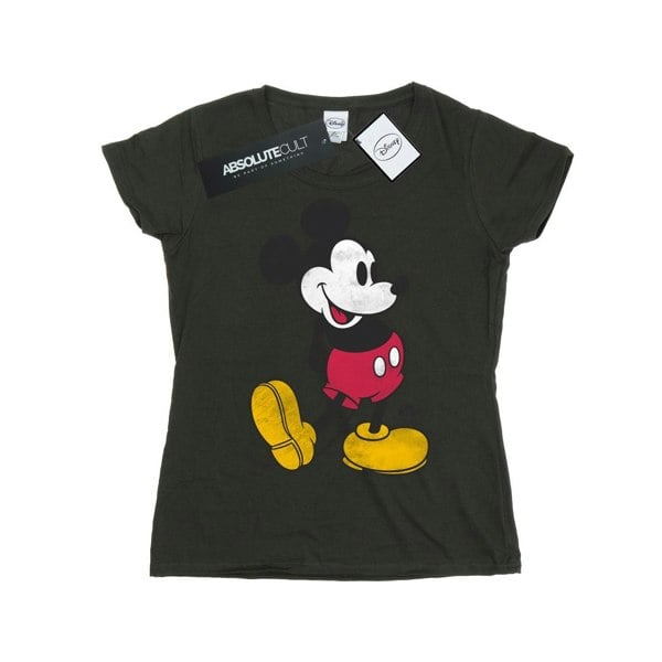 Disney Womens/Ladies Mickey Mouse Classic Kick Cotton T-Shirt - Light Graphite