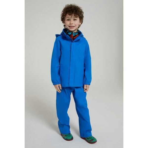 Mountain Warehouse Kids Pakka II Waterproof Over Trousers - Cobalt