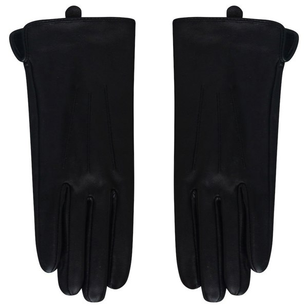 Barneys Originals Women’s Minimal Black Leather Gloves